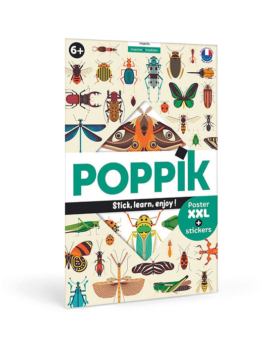 Ploppik Sticker Learning Poster "Insekten" from 6 years Unisex