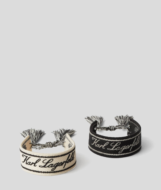 Karl Lagerfeld Hotel Karl Woven Bracelet Set Beige (241W3945182) Women