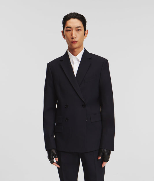 Karl Lagerfeld Double Breasted Jacket Black Iris (245M1402310) Men