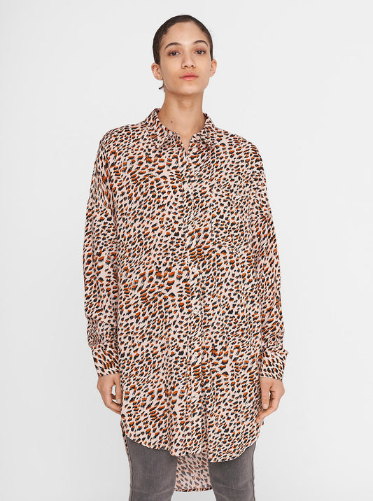 Noisy May Patterned Long Shirt Fiona Brown (27016083-1496203) Women