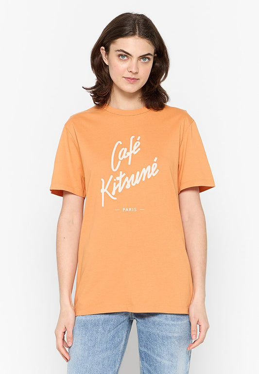 Café Kitsuné CAFE KITSUNE CLASSIC TEE SHIRT Orange (ZZO354K14-H00) Unisex
