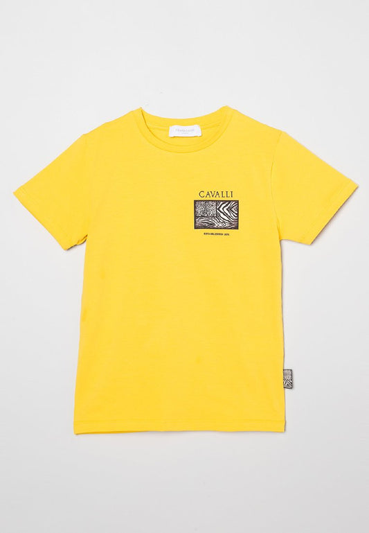 Roberto Cavalli Junior b t-shirt flag yellow (ZZO1RD164-E00) Kids
