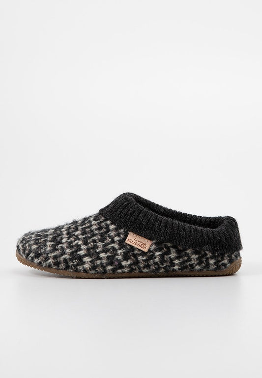 Living Kitzbühel Pantoffel mit Strickbündchen Dark Grey (ZZO2T3D13-C00) Women