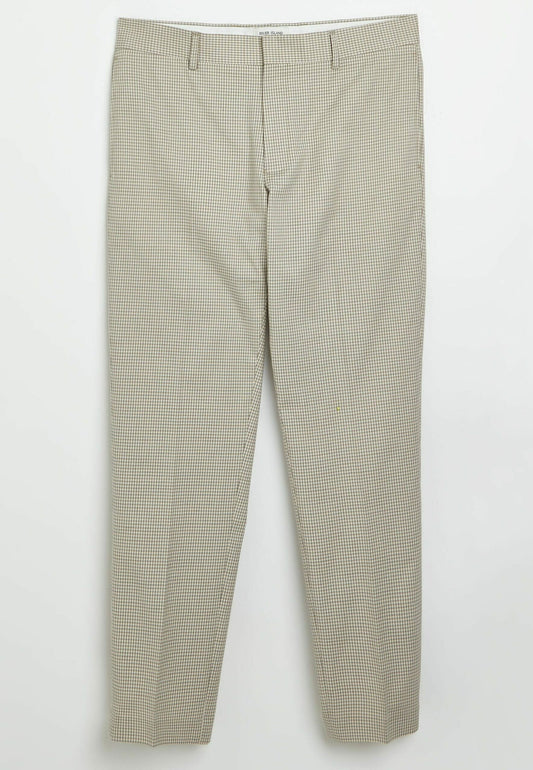 River Island Ecru skinny fit gingham suit trousers Off-White (RI922E0CY-A11) Men