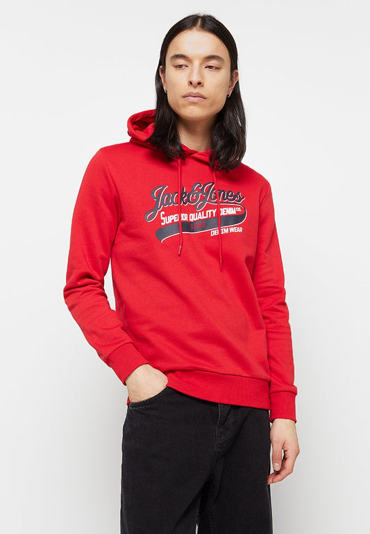 Jack & Jones JWHLOGO SWEAT HOOD 2 COL 21/22 N Red (ZZO20DH03-G00) Men