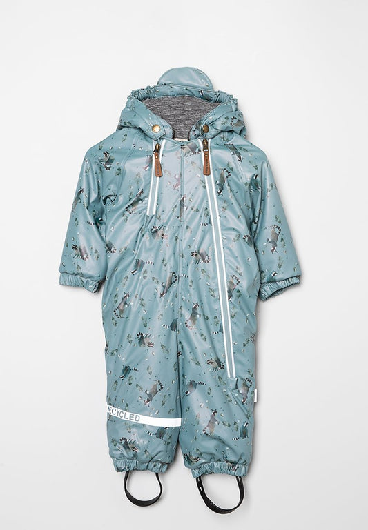 mikk-line PU Snow Suit 2 Zip Recycled - AOP blue (ZZO2N9J14-C00) Kids