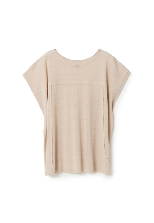 Stefanel Linen blend top with drawstring Beige (S5721I0FF-B11) Women