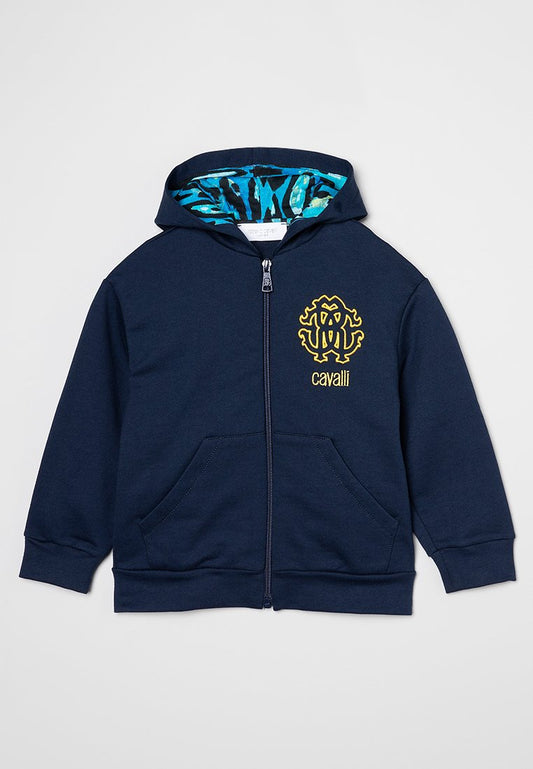 Roberto Cavalli Junior hoodie zip Dark Blue (ZZO1Y6MCD-K00) Kids
