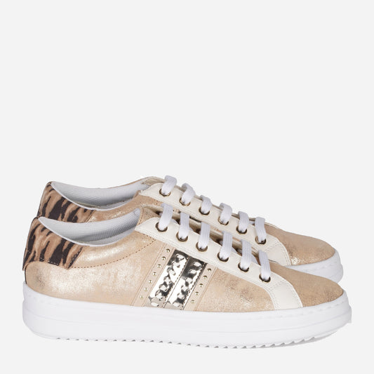 Geox trainers and sneakers Beige/Light Golden (D02FED077BN) Women