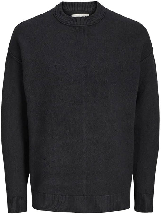 Jack & Jones Core JCOMAX KNIT CREW NECK LN Black (12268183-Black) Men