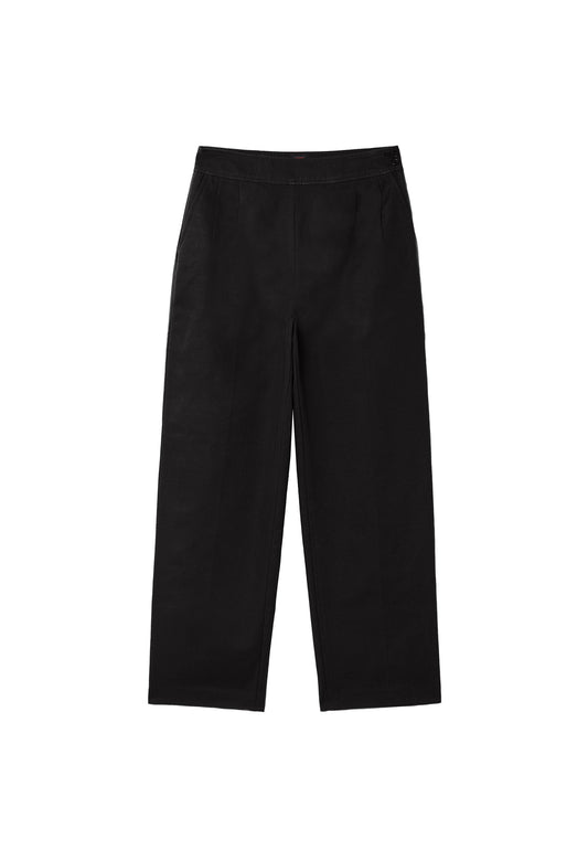 Stefanel Straight fit trousers in Ottoman Black (S5721A04G-Q11) Women