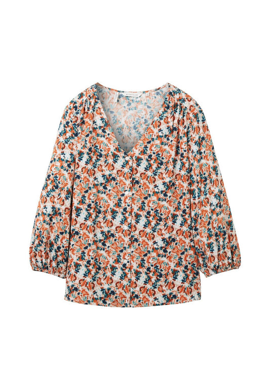 TOM TAILOR printed V-neck blouse (TO221E157-T11) Women