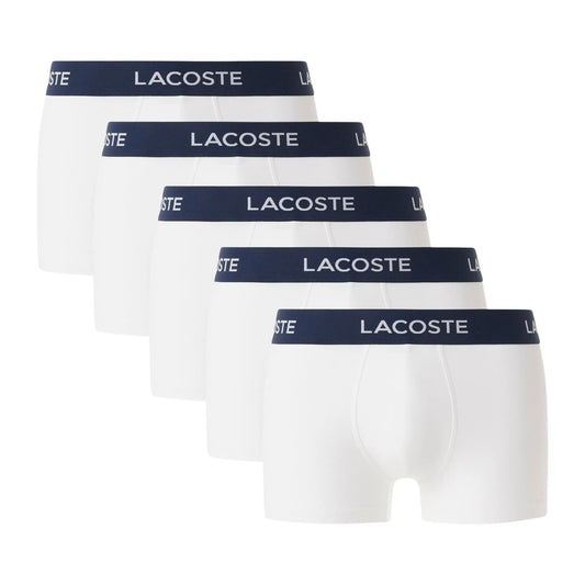 Lacoste Stretchcotton Trunk Boxershorts (5-pack) White (5H1292-001) Men