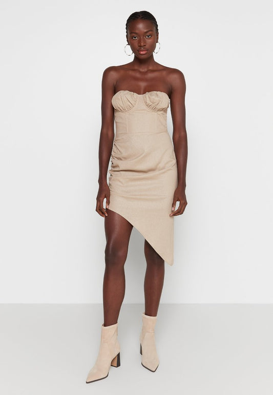 NA-KD Slanted Linen Midi Dress (ZZO20MC39-B00) Women