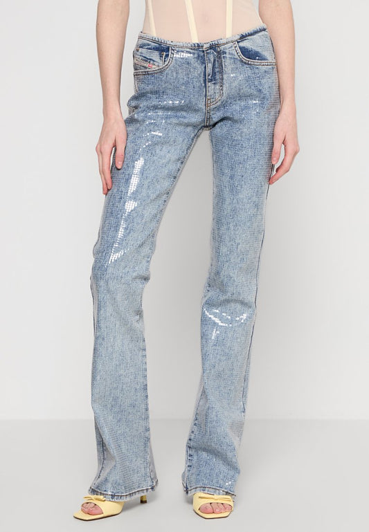 Diesel D SHARK S PANTALONI Light Blue (ZZO331434-K00) Women