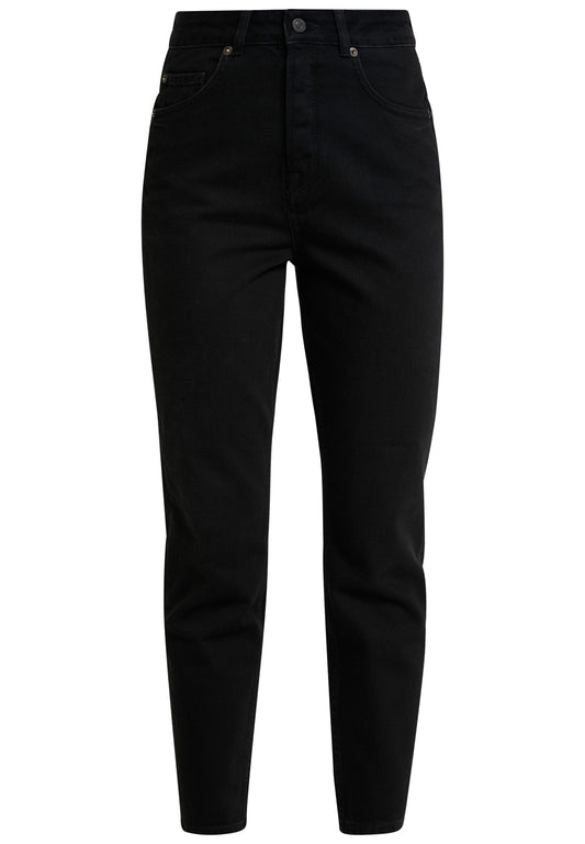 Selected SLFFRIDA HW MOM LASH BLACK JEANS W Black Denim (SE521N03T-Q11) Women