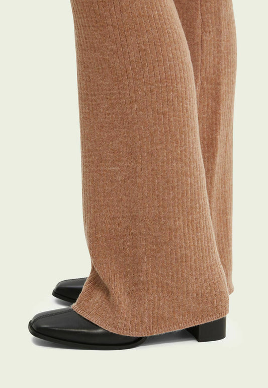 Scotch & Soda Knitted wide leg high rise trousers Beige (SC321A0BB-B11) Women