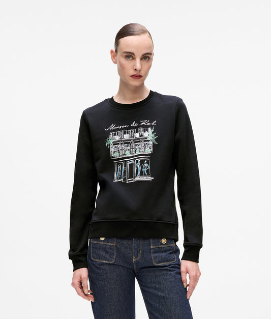 Karl Lagerfeld Paris Sketch Store Sweatshirt Black (A4W20065999) Women
