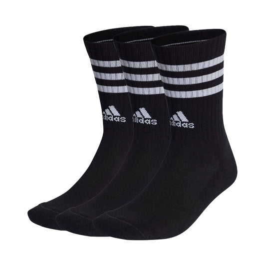 Adidas 3-Stripes Cushioned Sportswear Crew Socks (3-pack) Black / White (IC1321-) Unisex