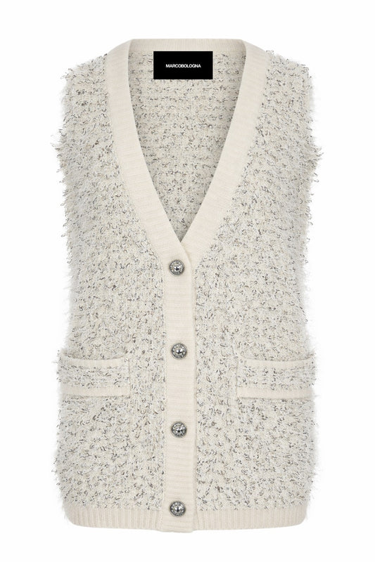 Marco Bologna Gilet Sweater Rhonza Off-White / Black (BPA26420GL) Women
