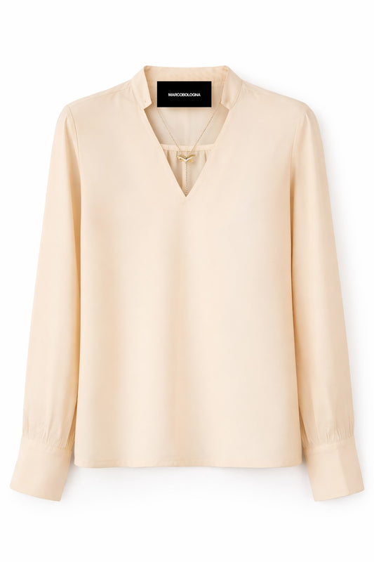 Marco Bologna Blouse Dathio Chalk (BPA26447BL) Women