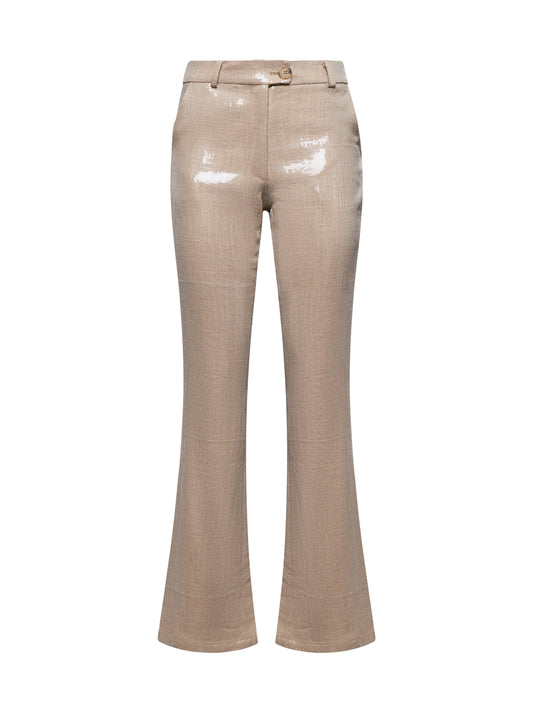 Silvian Heach Pants Ceren Beige Sand (CVP25009PA) Women