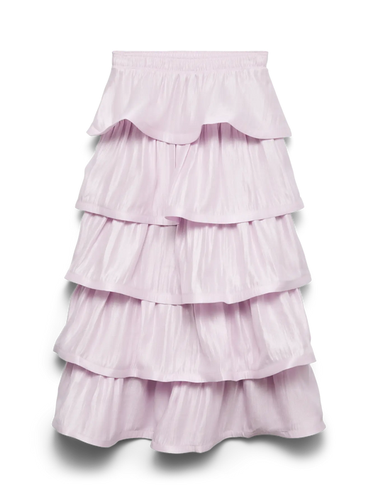 Natalie Layered Maxi Skirt Exp Pastel Lilac (10348615) Women