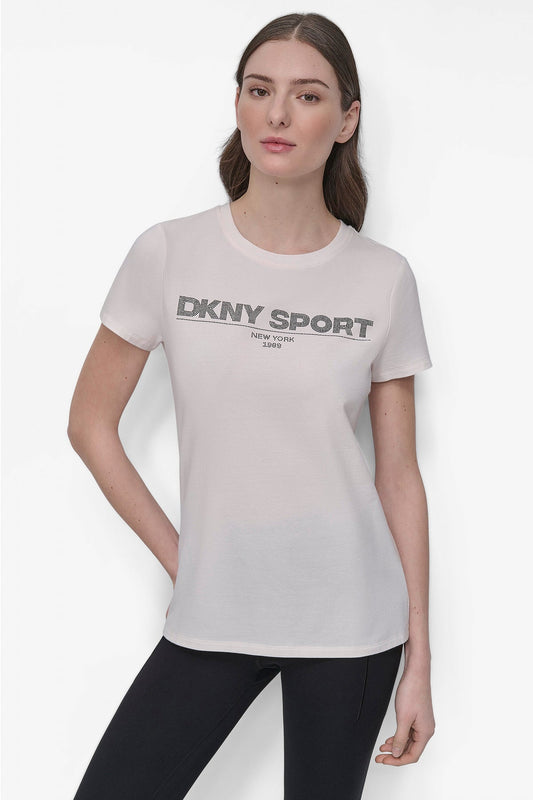 DKNY NY Logo Short Sleeve Crew Neck Tee (DP5T1376) Women
