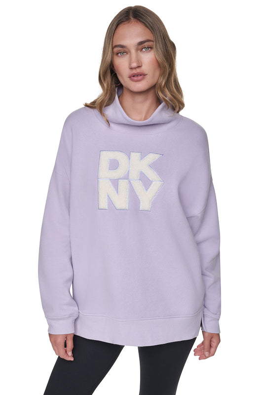 DKNY Chenille Applique Logo Sweatshirt (DP6T1882) Women