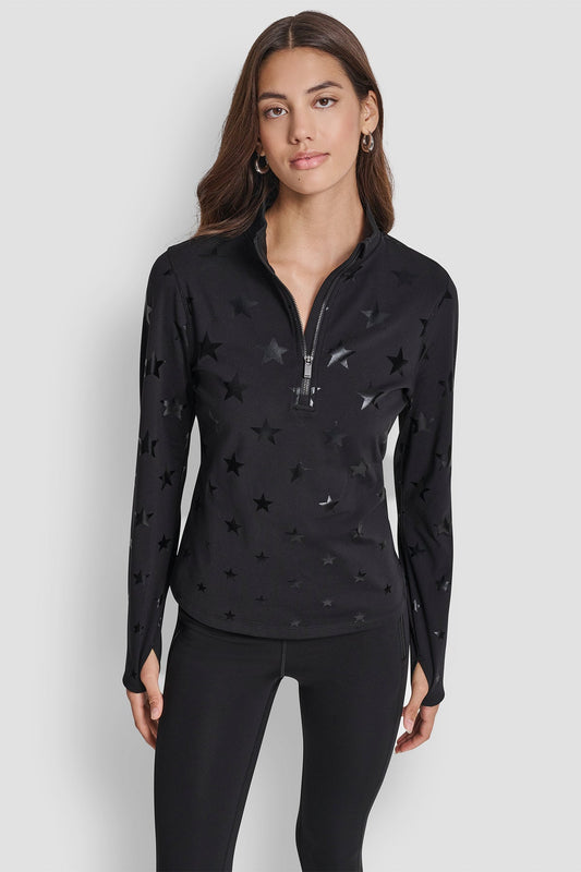DKNY Alpine Fitness Half Zip Pullover Black (DP5T1111BBL) Women