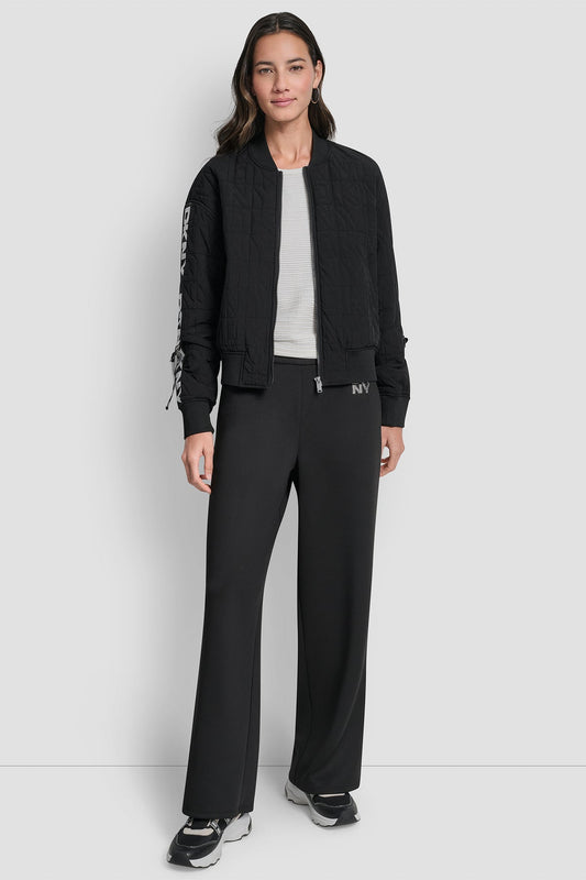 DKNY Long Sleeve Quilted Stack Logo Jacket (P5MC6C89) Women
