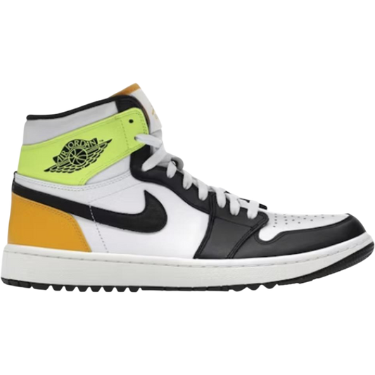 Jordan 1 Retro High G White University Gold Volt Black Men