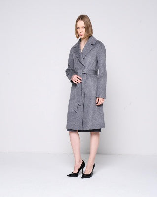 Silvian Heach Long Coat Brugge Grey Dark Melange (GPA24023CP) Women