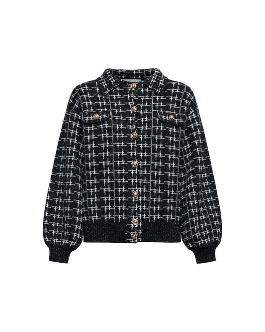 Silvian Heach Cardigan Charalam Black / White (GPA25289CD) Women