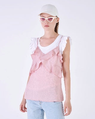 Silvian Heach Vest Top Niembi White (GPP24372TO) Women