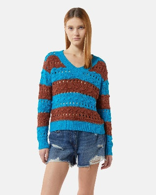 Silvian Heach Sweater Fintima Blue P / B.C (GPP25006MA) Women