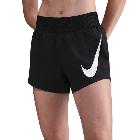 Nike Dri-FIT One Swoosh Shorts Black / White (HV2616-010) Women