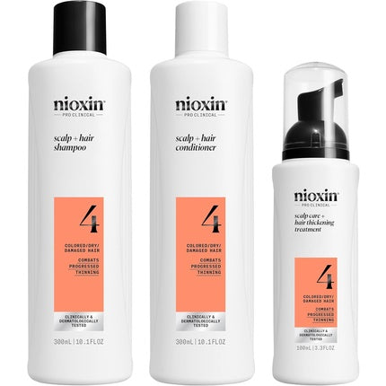 Nioxin Scalp Hair Kit System 4 Hair Care For Damaged Visibly Thinning Hair
