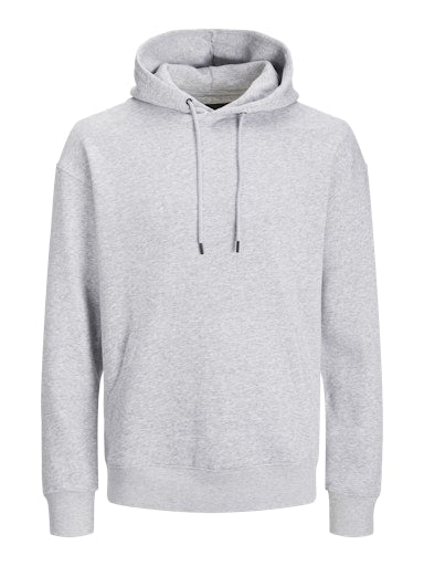Jack & Jones Plus JJEBRADLEY SWEAT HOOD NOOS PLS Light Grey Melange (12250595-LightGreyMelange) Men