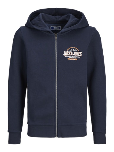 Jack & Jones Junior JJELOGO SWEAT ZIP HOOD 2C 24/25 NOOS JNR Navy Blazer (12258858-NavyBlazer) Kids