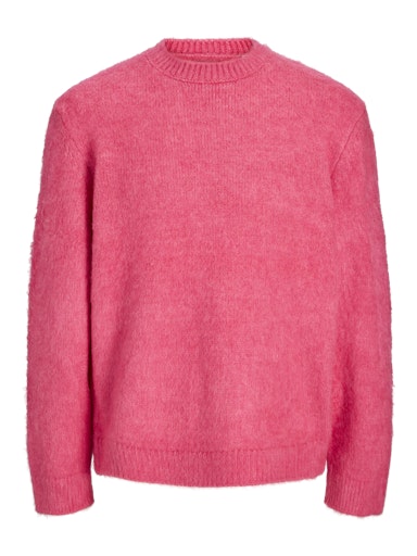 Jack & Jones Core JCOFADE KNIT CREW NECK STYD AW25 Hot Pink (12294893-HotPink) Men