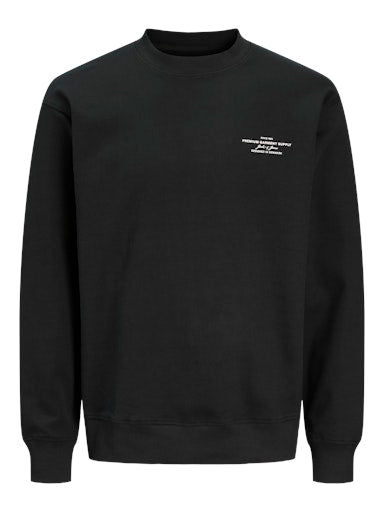 Jack & Jones Premium JPRBLACHAD BRANDING SWEAT CREW NECK LN Black (12261386-Black) Men