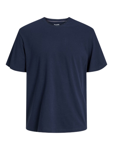 Jack & Jones Essentials JJESUMMER LINEN TEE SS O-NECK LN Navy Blazer (12246718-NavyBlazer) Men