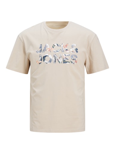 Jack & Jones Essentials JJEBRYAN CORP LOGO TEE SS O-NECK NOOS Moonbeam (12268127-Moonbeam) Men