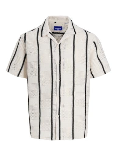 Jack & Jones Originals JORDIA STRIPE RESORT SHIRT SS Antique White (12286187-AntiqueWhite) Men