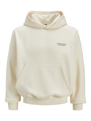 Jack & Jones Originals JORISLINGTON BACK SWEAT HOOD SN Antique White (12274439-AntiqueWhite) Men