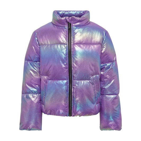 Only Celine Metallic Short Puffer Winter jacket (15336858-PURPLEOPULE) Kids