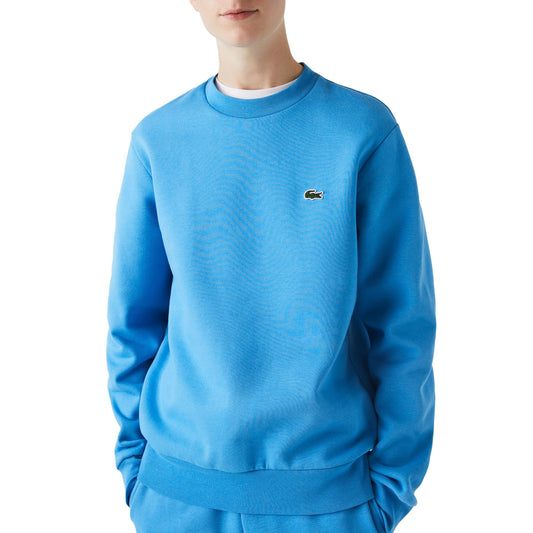 Lacoste Bio Cotton Fleece Crew Sweater Blue (SH9608-4XA) Men