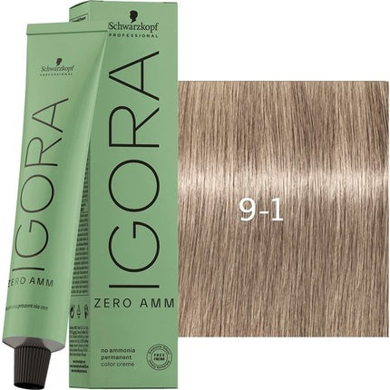 Schwarzkopf Professional Igora Zero Amm 9-1 Extra Light Blonde Cendre 60ml
