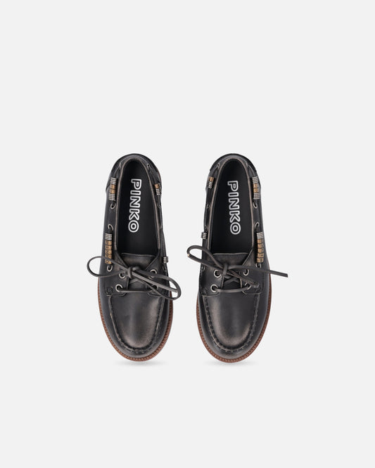 GRACE 01 - MOCASSINO CALF LEATHER BLACK